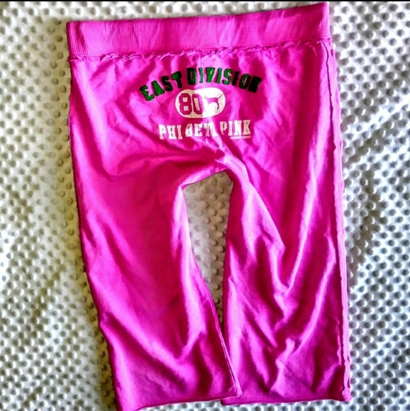 PINK by VS Pants Size M Lounge Jogger Crop EUC - Picture 3 of 7